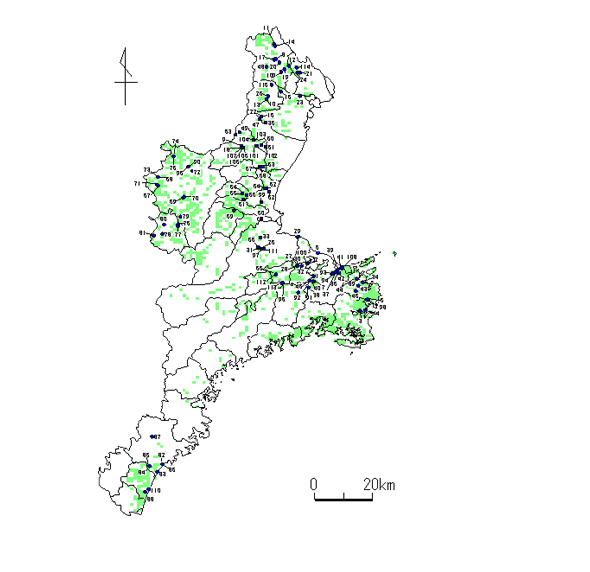 図．調査地の位置（島田・谷2005）