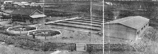昭和45年当時の三重県内水面水産試験場の全景（神森）