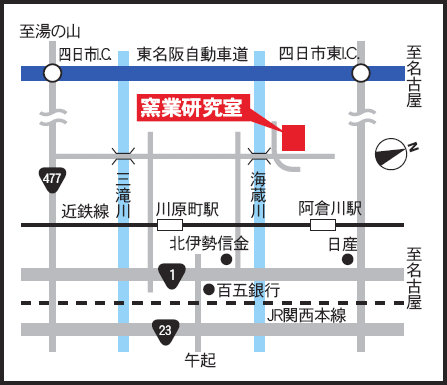 窯業研究室の地図