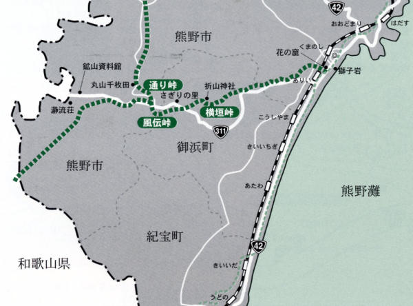 熊野地方の地図