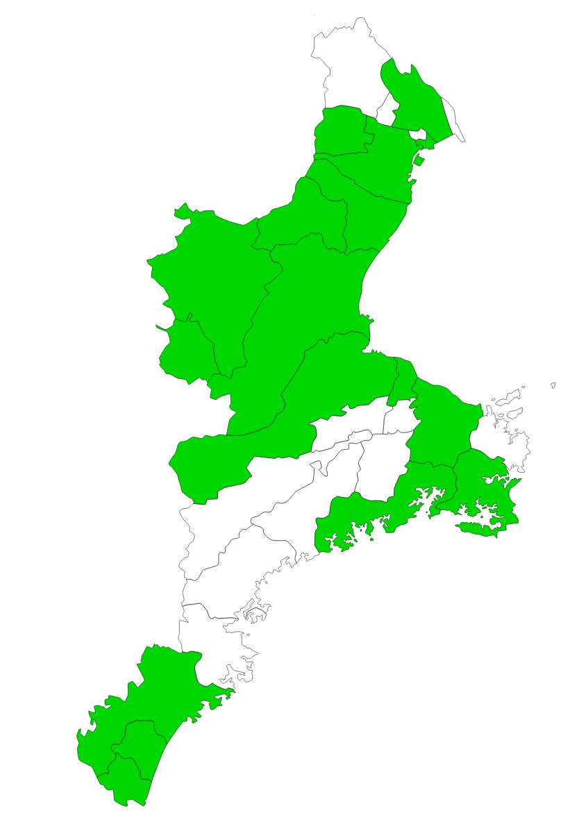 各市町における地域リーダーの活動状況図