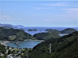 熊野古道馬越峠から望む紀伊の松島