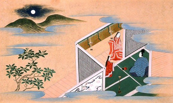 画像：斎宮歴史博物館所蔵 伊勢物語絵巻から、狩の使場面