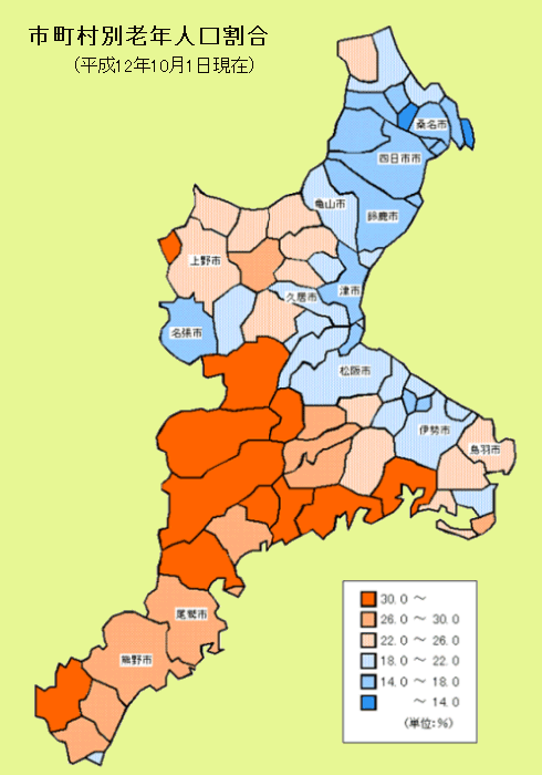 市町村別老年人口割合