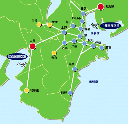 分散型県土構造の三重