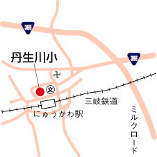 丹生川小学校周辺地図