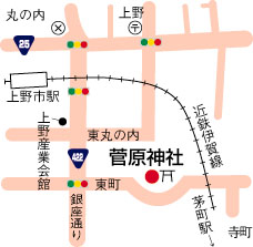 菅原神社周辺地図