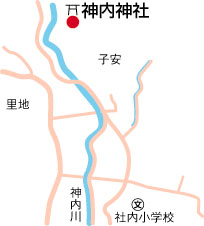 神内神社周辺地図