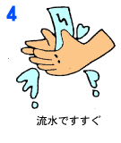 ４－流水ですすぐ