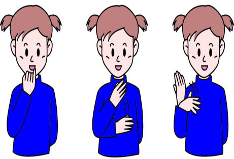 手話の方法（イラスト）