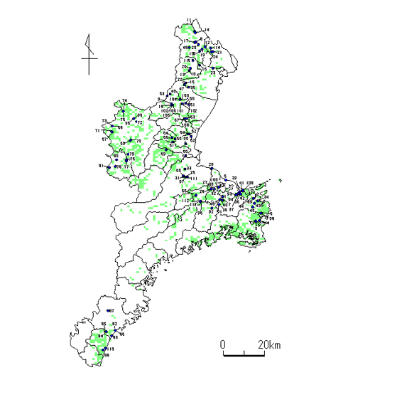 図.調査地の位置(島田・谷2005)