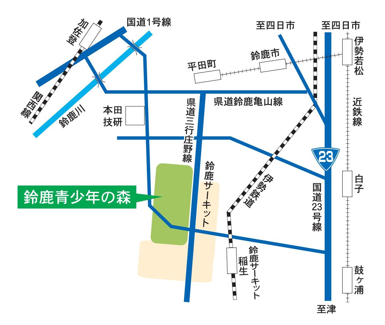 鈴鹿青少年の森地図