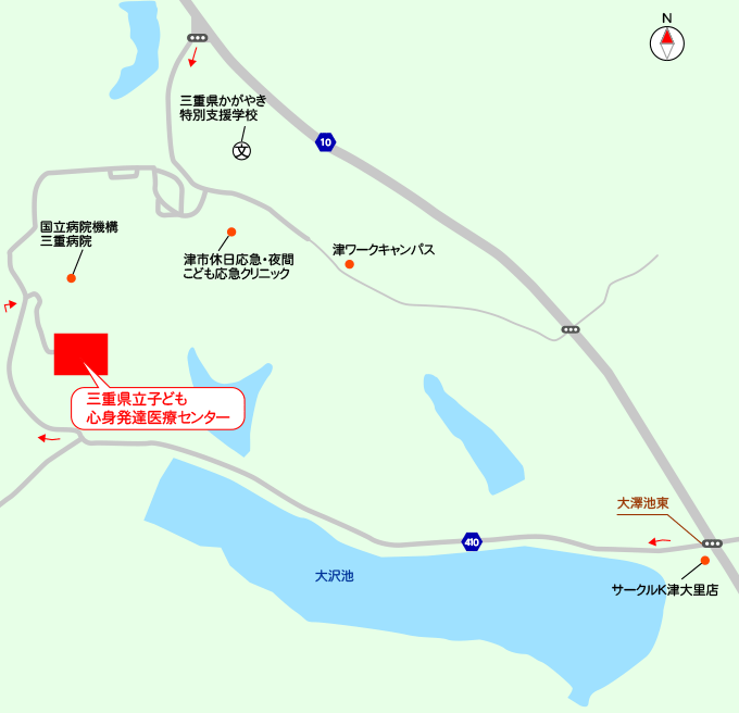 子ども心身発達医療センター詳細地図