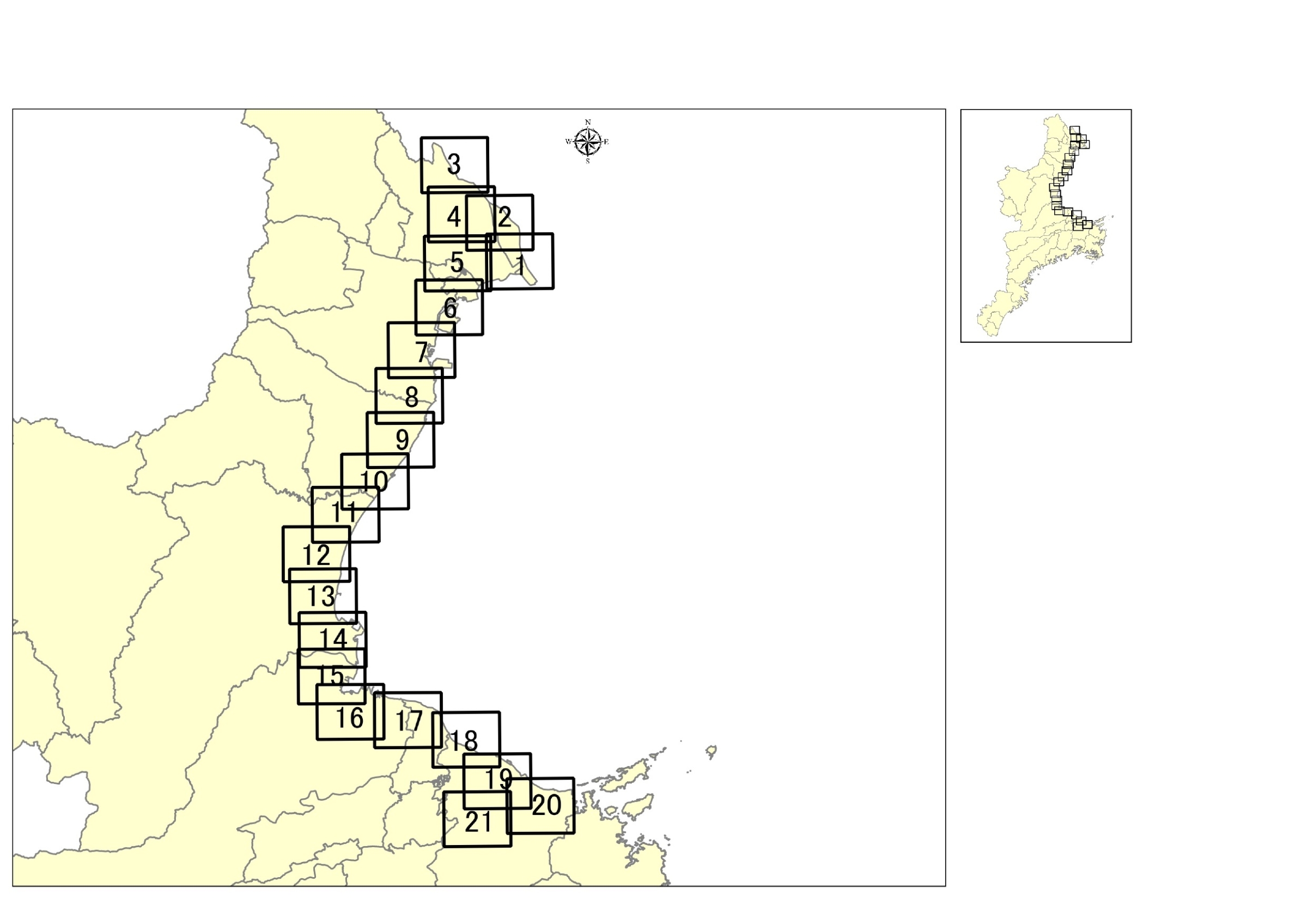 高潮浸水想定区域図(浸水区域及び浸水深)(索引図)