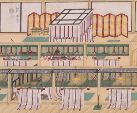 「類聚雑要抄図巻」より寝殿の室礼 斎宮歴史博物館館蔵