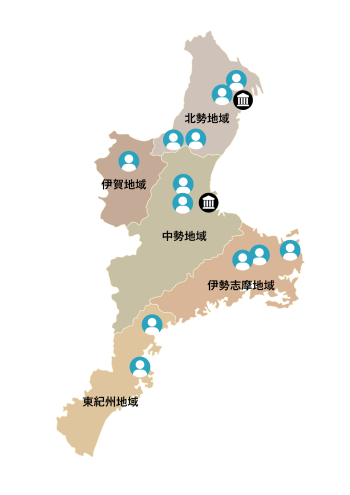 証言者お住まいの地域地図