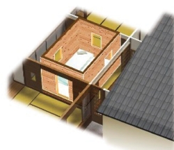 写真：耐震シェルター設置