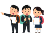 イラスト:中学生男女3人