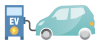 電気自動車導入費補助金イメージ EV車イラスト
